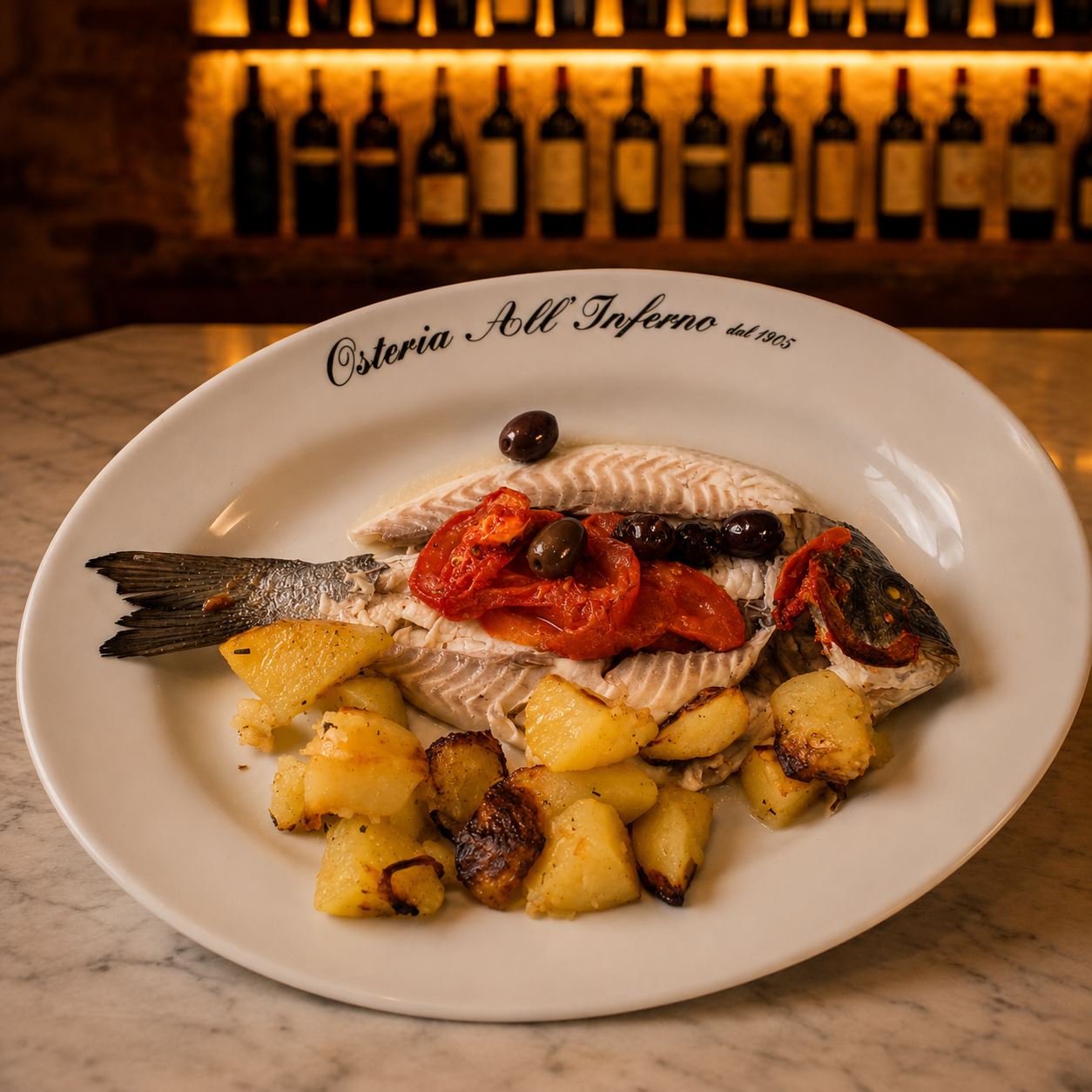 ORATA AL FORNO CON PATATE